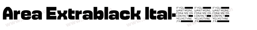 Area Extrablack Ital字体转换 Area Extrablack Ital字体转换